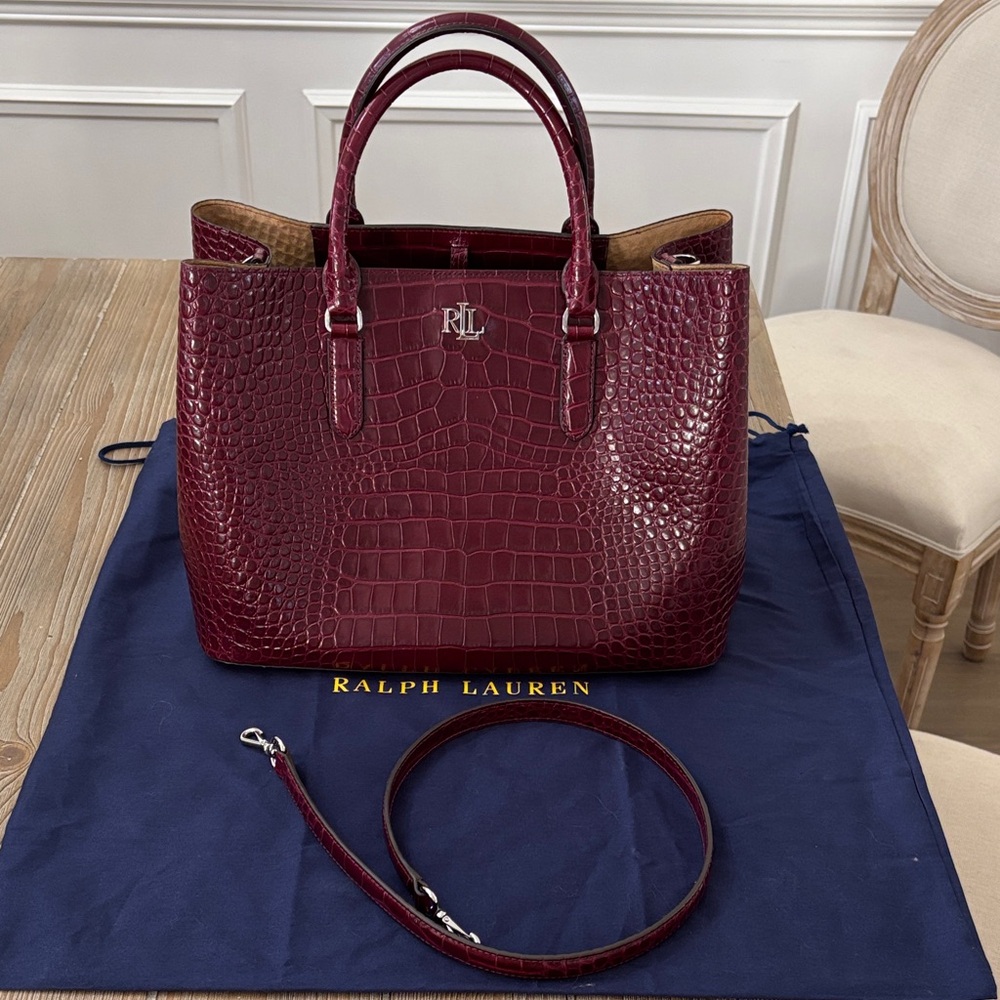 Ralph Lauren Crocodile Satchel
